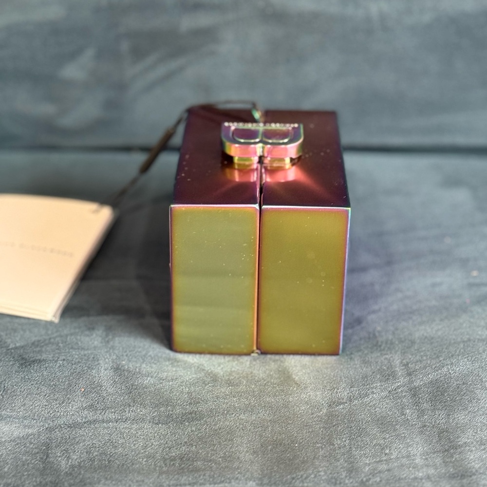 Brandon Blackwood Iridescent Mini Metal Minaudire Statement Piece - Picture 3 of 10